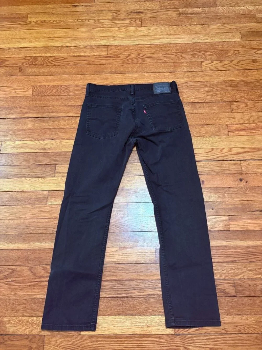 Levi's Mens 513 Slim Straight Jeans Size 33x30 Black Stretch Cotton Denim